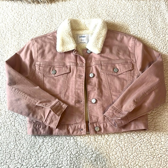 Old Navy Other - Big Girls L 10/12 Old Navy Denim/Sherpa jacket